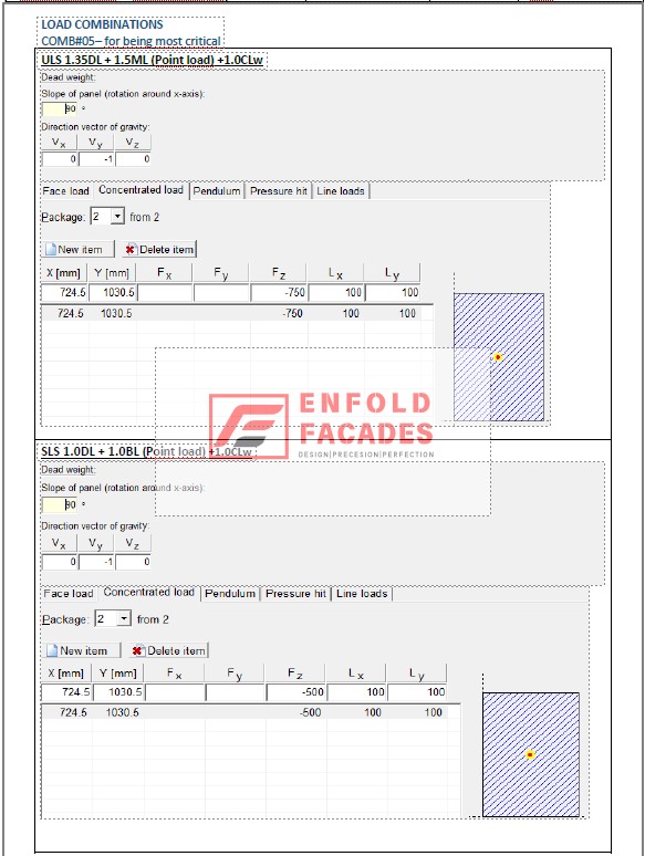 Structural Calculations drawings_ Enfold Facades
