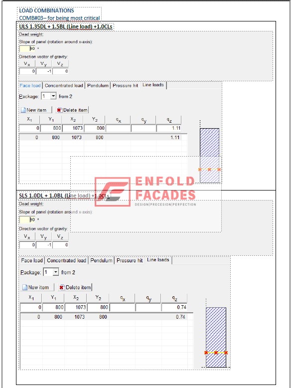 Structural Calculations drawings_ Enfold Facades