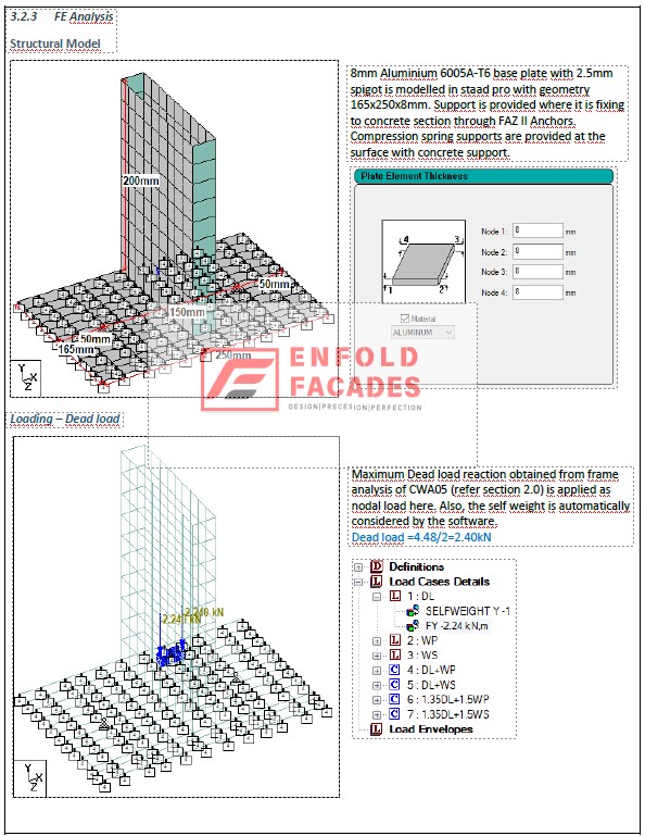 Structural Calculations drawings_ Enfold Facades
